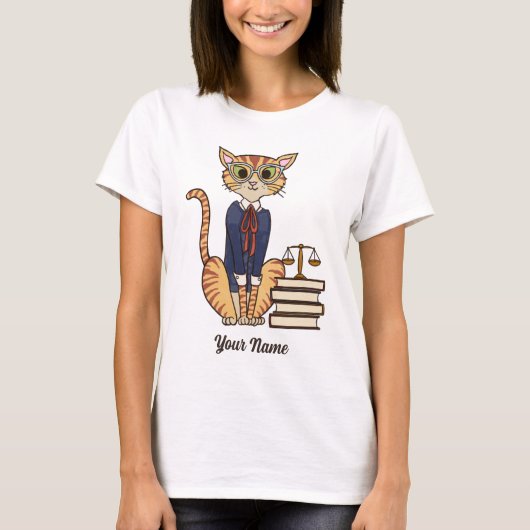 Rechtsanwaltskat - Orange Tabby Attorney Cat Lover T-Shirt (Vorderseite)