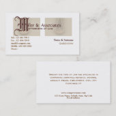 Rechtsanwaltsrechtsanwaltgesetz legal visitenkarte (Vorne/Hinten)