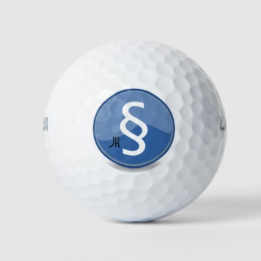 Rechtsanwaltsrichter Rechtsanwältin Monogramm-Kuns Golfball (Vorderseite)