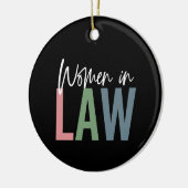 Rechtsanwaltsstudentin Keramik Ornament (Links)