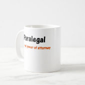 Rechtsassistent-Power der Rechtsanwalts-Tasse Kaffeetasse (Vorderseite Links)
