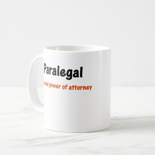 Rechtsassistent-Power der Rechtsanwalts-Tasse Kaffeetasse (Vorderseite Links)