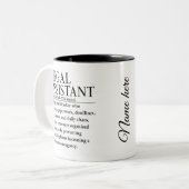Rechtsassistent Zweifarbige Tasse (Vorderseite Links)