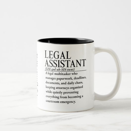 Rechtsassistent Zweifarbige Tasse (Rechts)