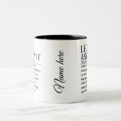Rechtsassistent Zweifarbige Tasse (Mittel)