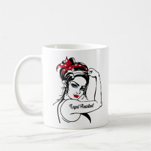 Rechtsassistentin Rosie The Riveter Button Up Kaffeetasse