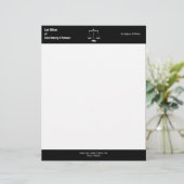 RECHTSÄTZE| Schwarz und Weiß Briefbogen (Stehend Vorderseite)