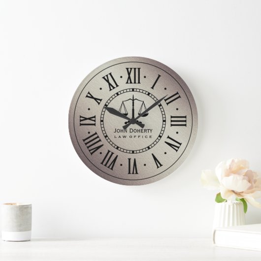 RECHTSBEAMT | Classic Personalizable Große Wanduhr (Zuhause)