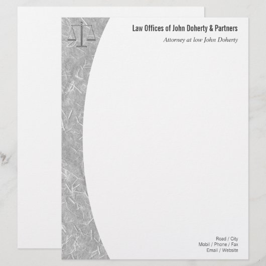 RECHTSBEAMTE BRIEFKOPF (Vorne/Hinten)