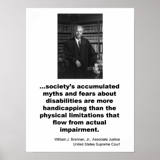 Rechtsbeistand William J. Brennan, Jr. Poster (Vorne)