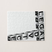 Rechtsberatungs-Würfel-Grafik Puzzle (Horizontal)