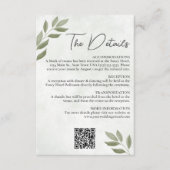 Rechtschaffene Blätter legen den QR-Code für Detai Begleitkarte (Vorderseite)