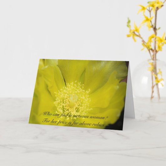 Rechtschaffene Frauen-Karte Karte (Gelbe Blume)