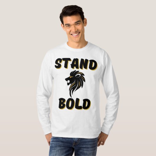 Rechtschaffene Haltung kühl als Löwen Herren lange T-Shirt (Vorne ganz)