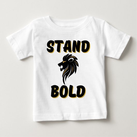Rechtschaffene stehen kühl wie Löwen Baby T-shirt (Vorderseite)