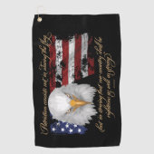 Rechtschaffener Patriotismus Golfhandtuch (Vorderseite)