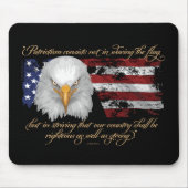 Rechtschaffener Patriotismus Mousepad (Vorne)