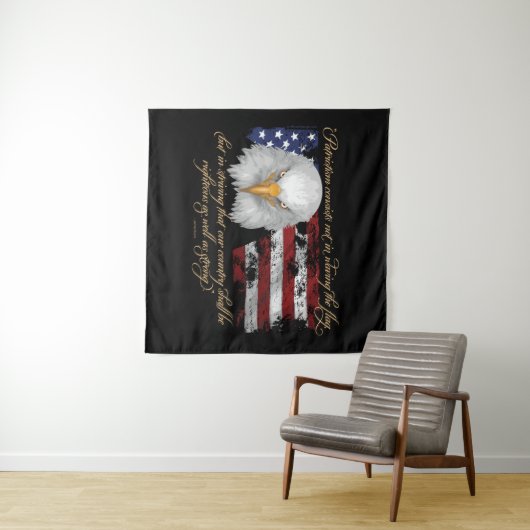 Rechtschaffener Patriotismus Wandteppich (Beispiel (Horizontal))