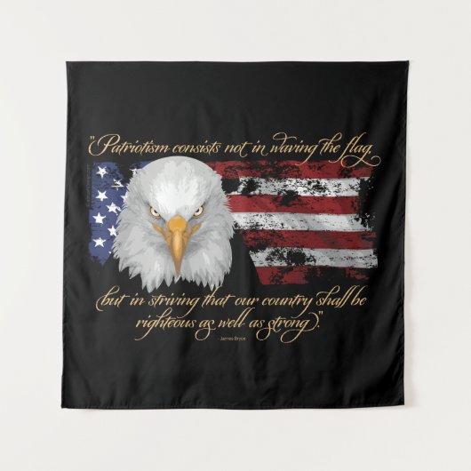 Rechtschaffener Patriotismus Wandteppich (Vorderseite)