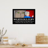 Rechtschaffener Zorn-Demotivator Poster (Küche)