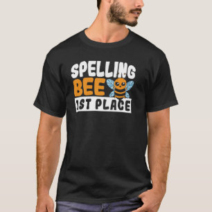 Rechtschreibbiene 1. Platz Schule Schreibbiene T-Shirt