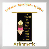 Rechtschreibende Arithmetische Zauberhut Eiscreme  Foliendrucke (Vorderseite)