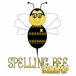 Rechtschreibende Bee Champ Ornament<br><div class="desc">Niedlich lächelnde Hummel in gelb und schwarz karierte Brille und einen Taschenschützer. Sagt "Rechtschreibende Bienengestelle". Ideal für Hummelfreunde!</div>