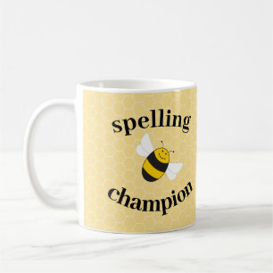 Rechtschreibende Bienenmeisterschaft für Schulwet Kaffeetasse