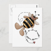 Rechtschreibende Bienentreue Postkarte (Vorne/Hinten)