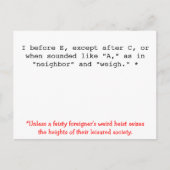 Rechtschreibregeln: I vor E Postkarte (Vorderseite)