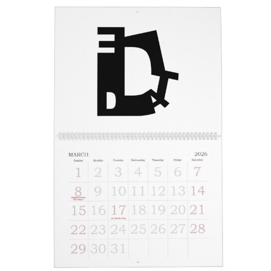 Rechtschreibung Alphabet 24 Monate Kalender (Mär 2026)