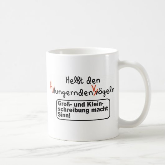 Rechtschreibung Kaffeetasse (Rechts)