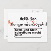 Rechtschreibung Postkarte (Vorne/Hinten)