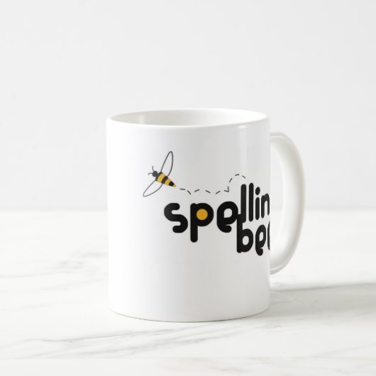 Rechtschreibungs-Bienen-Meister-Tasse Kaffeetasse (VorderseiteRechts)