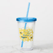 Rechtschreibungs-Bienen-personalisierte Schale Acryltrinkbecher (Rückseite)