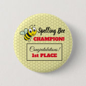 Rechtschreibwettbewerb Bee Award Champion School Button (Vorderseite)