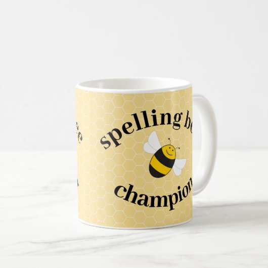 Rechtschreibwettbewerb für Bienen Kaffeetasse (VorderseiteRechts)