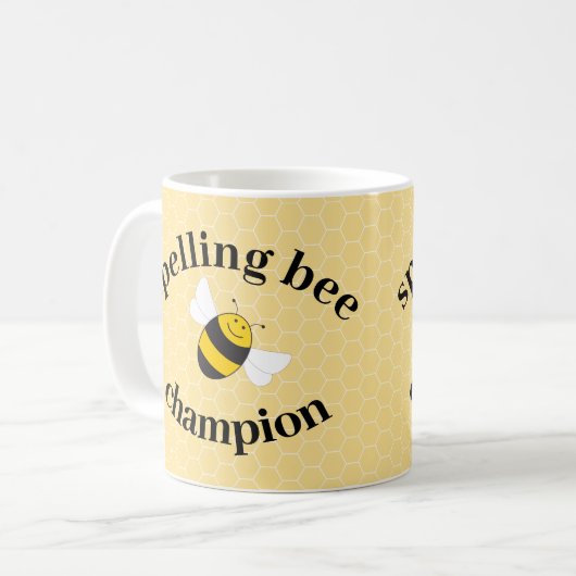 Rechtschreibwettbewerb für Bienen Kaffeetasse (Vorderseite Links)