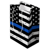 Rechtsdurchsetzung der Polizei in der "Blue Line" Mittlere Geschenktüte (Rückseite Schrägansicht)