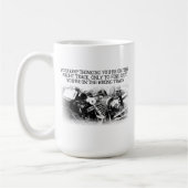 Rechtsfalscher Zug Funny Mug Kaffeetasse (Links)