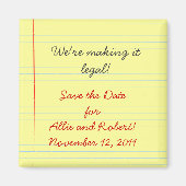 Rechtsgrundlage Save the Date Magnet (Vorne)