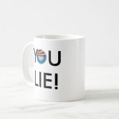 Rechtshändig Sie Lüge! Tasse (Vorderseite Links)