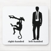 Rechtshändiger Chimp-Verlassen-Hand-Mann-Maus-Pad Mousepad (Vorne)