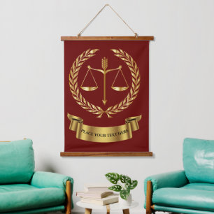 Rechtshilfeamt für Holz-Topped-Tapisserie Wandteppich Mit Holzrahmen