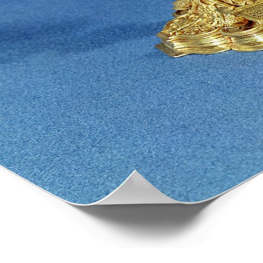 Rechtsinhaber in Form eines Bootes Poster (Ecke)