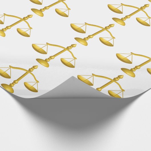 RECHTSKALA UND JUSTIZ GESCHENKPAPIER (Ecke)