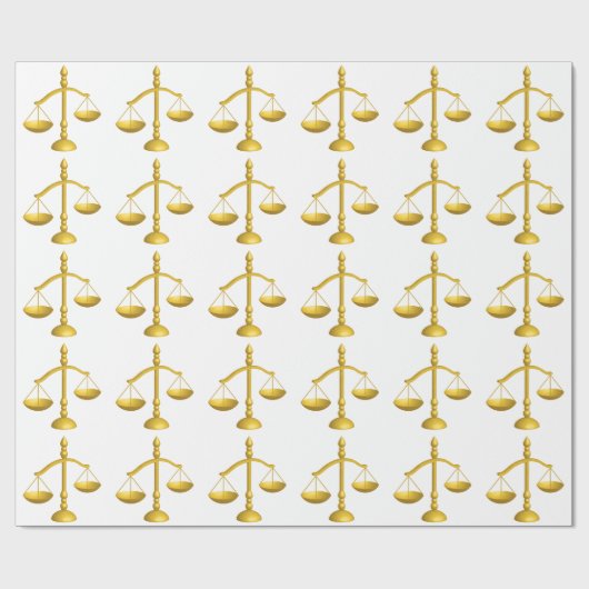 RECHTSKALA UND JUSTIZ GESCHENKPAPIER (Flach)