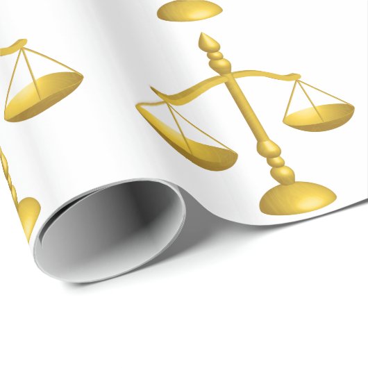 RECHTSKALA UND JUSTIZ GESCHENKPAPIER (Rolleneckpunkt)