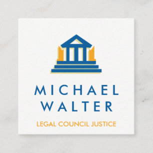 Rechtsrat Anwalt Quadratische Visitenkarte