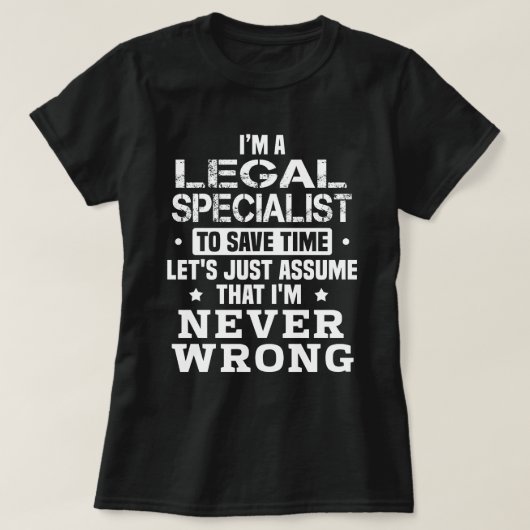 Rechtsspezialist T-Shirt (Design vorne)